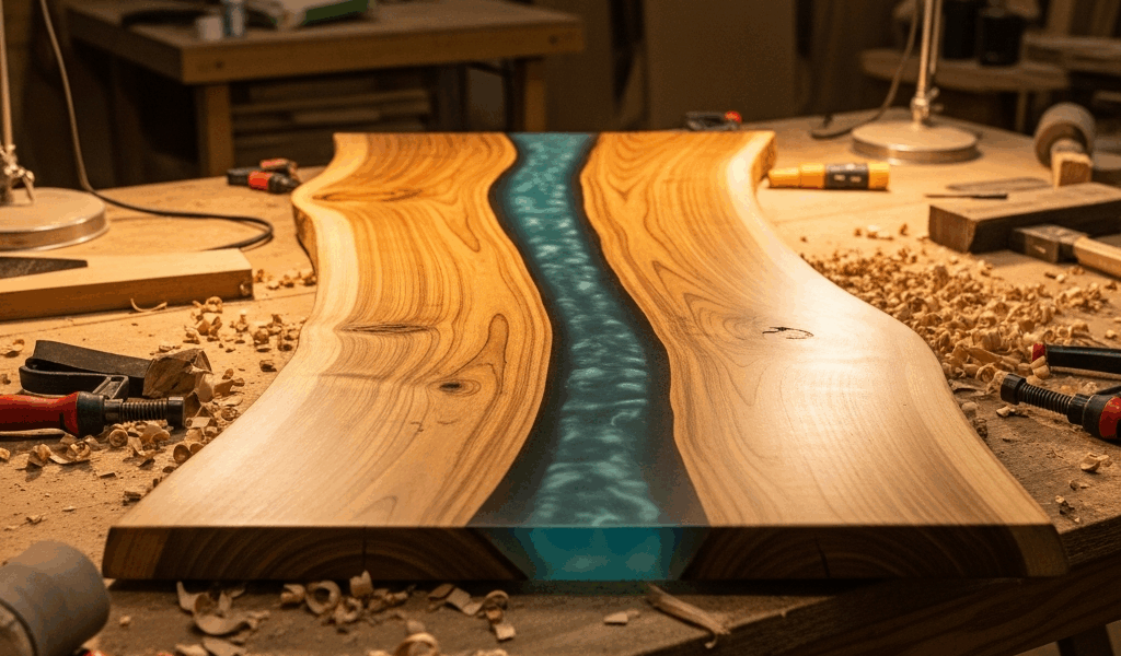 How to Build a Live Edge Epoxy River Table Step by Step