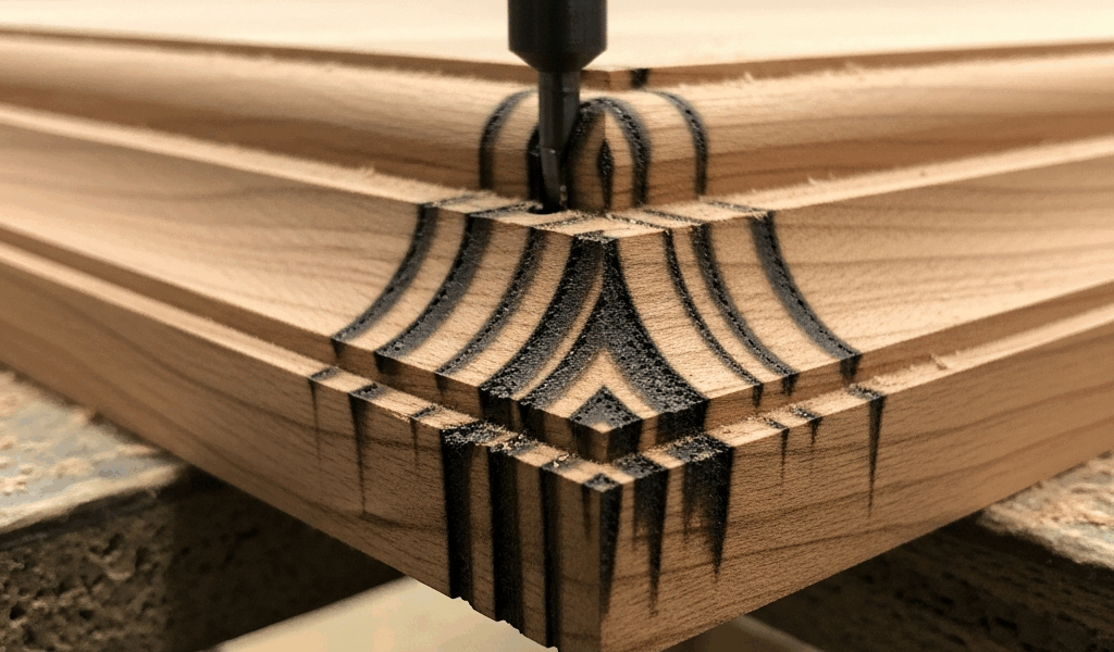 router bit leaving dark burn marks on cherry wood edge close 20260407 071930